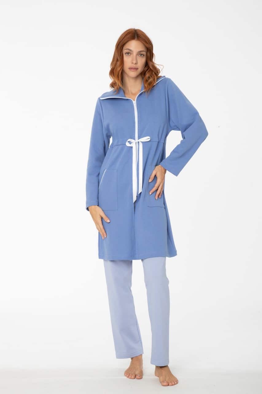 Notti Magiche Vestaglia Casa Cotone Vestaglia Da Donna Invernale - Main Image