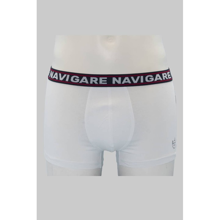 Boxer Navigare uomo in cotone elasticizzato 322 bianco