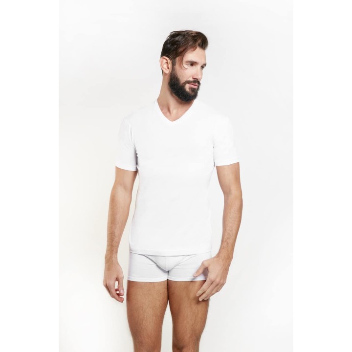 Maglia intima cotone uomo scollo a V Nottingham TV80