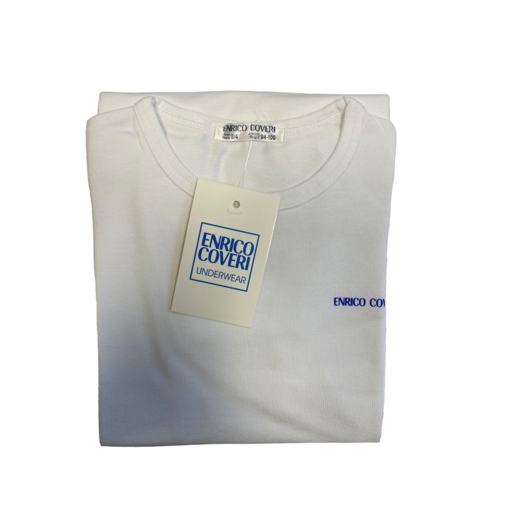 Maglia intima bambino mezza manica Enrico Coveri ET4000 bianco