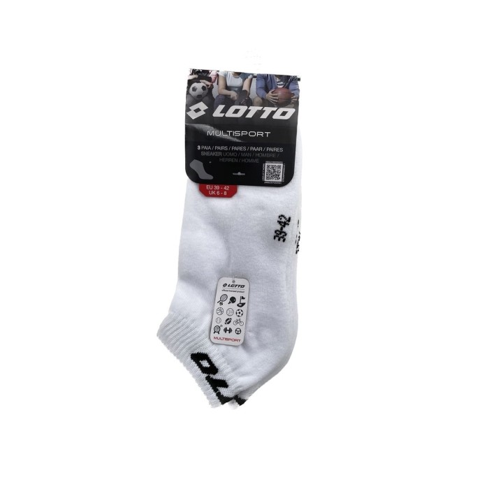 Calze fantasmino multisport con spugna Lotto GOAL bianco
