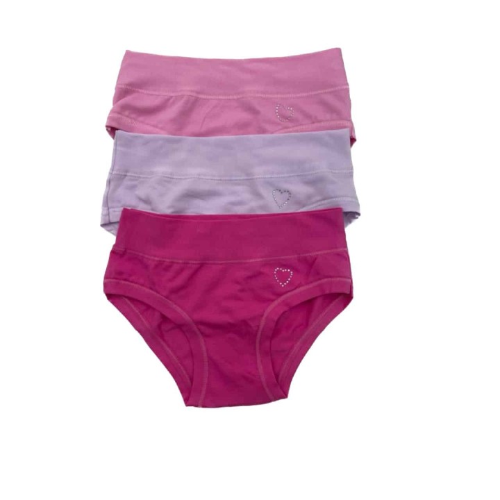 Slip bambina con fascia alta Emy tinta unita 3PZ