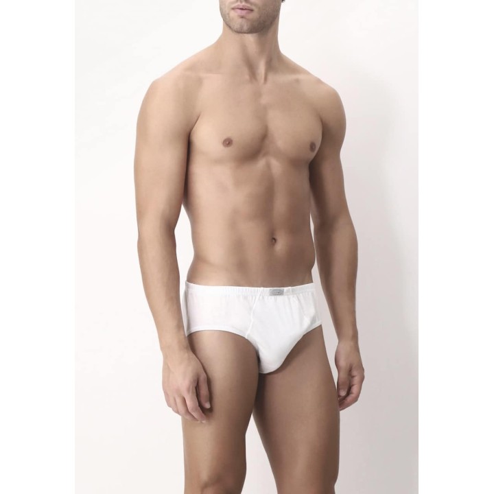 Slip uomo Cagi 1291 midi in cotone mercerizzato bianco