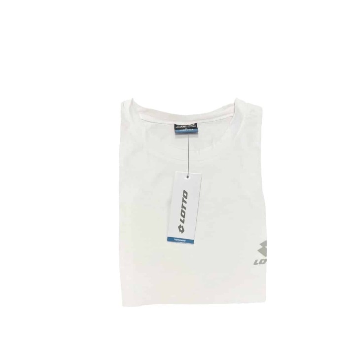 T-shirt uomo in cotone Lotto LA1100 bianco