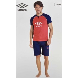 Pigiama uomo corto in cotone Umbro UPJ10265S red