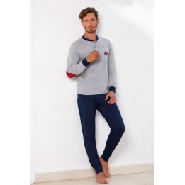 Pigiama uomo cotone leggero Enrico Coveri EP1011 grigio