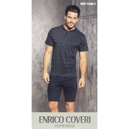Pigiama uomo corto in cotone Enrico Coveri EP1091