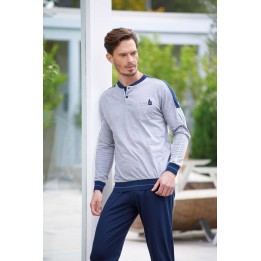 Pigiama uomo taglie forti estivo Enrico Coveri EP1002C grigio