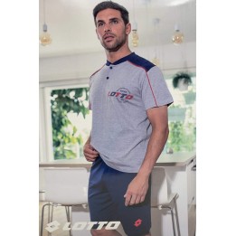 Pigiama uomo taglie forti corto in Lotto LP1113C grigio