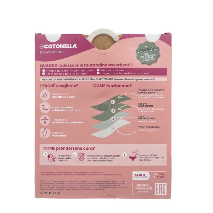 Slip Assorbente Lavabile Cotonella scatola retro