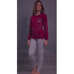Pigiama invernale ragazza Lotto LP7053 rubino