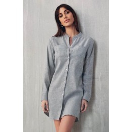 Camicia da notte Jadea invernali aperta davanti 5162