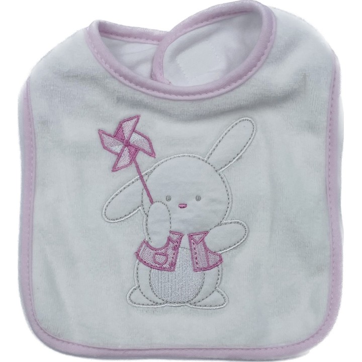 Bavaglino per neonati Ellepi 9770 rosa 1