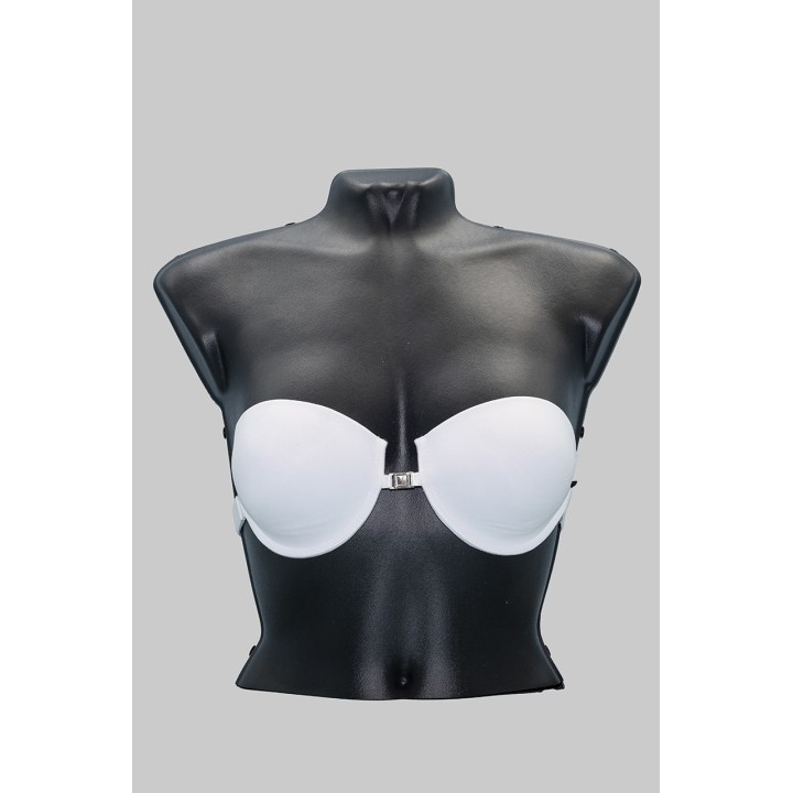 reggiseno a fascia con apertura davanti Lormar LYNET-bianco-fronte