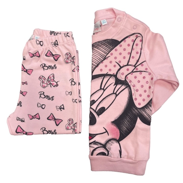 Pigiama neonata invernale Disney 8985 rosaa