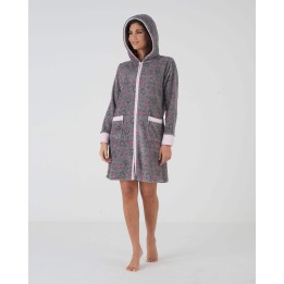 Vestaglia Pile donna con zip Karelpiù KF5232-foto