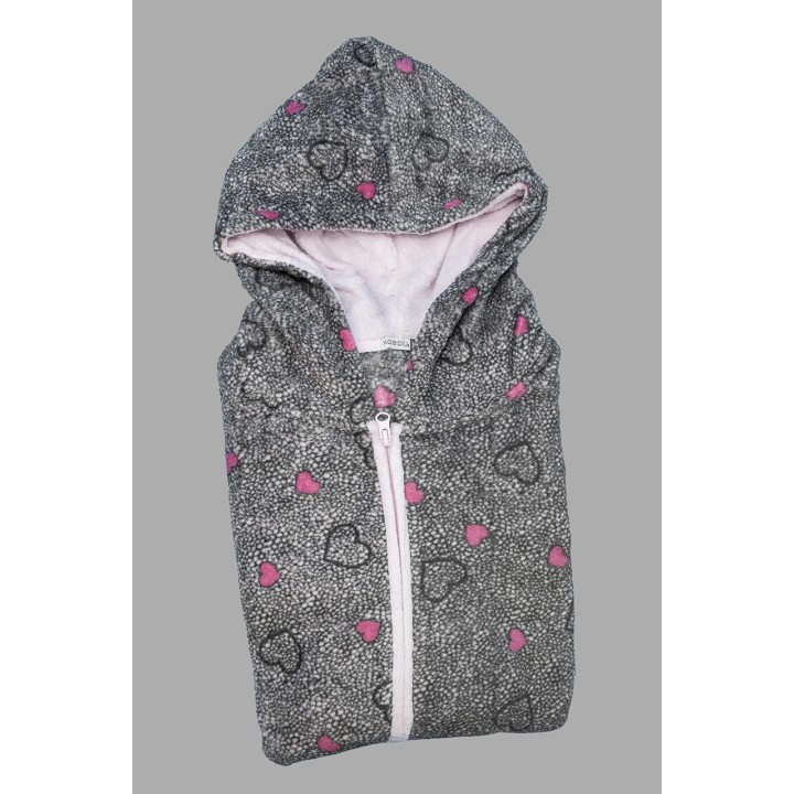 Vestaglia Pile donna con zip Karelpiù KF5232-colore-1
