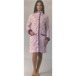 vestaglia-pile-donna-con-bottoni-karelpiu-kf5202-rosa