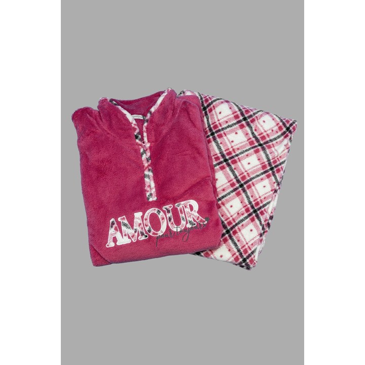 pigiama-donna-pile-karelpiu-kf5228-colore 1