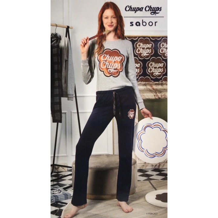 pigiama-caldo-cotone-donna-chupa-chups-5358-grigio