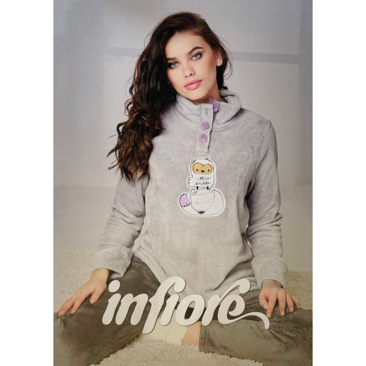 pigiama-donna-pile-infiore-65-1458-grigio-chiaro