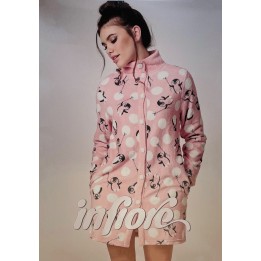vestaglia-pile-donna-con-bottoni-infiore-67-1434-rosa-petalo - dimensioni grandi