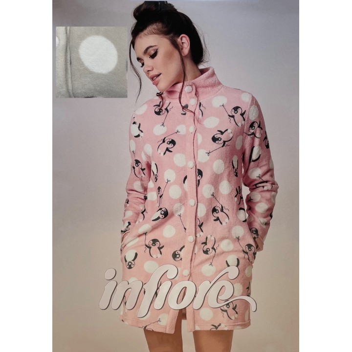 vestaglia-pile-donna-con-bottoni-infiore-67-1434-grigio - dimensioni grandi