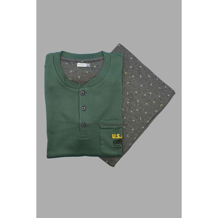 pigiama-uomo-invernale-karel-kf5131-verde