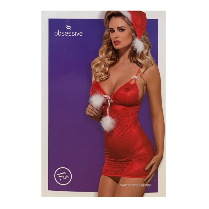 Vestitino sexy con perizoma Obsessive Santacutie fronte