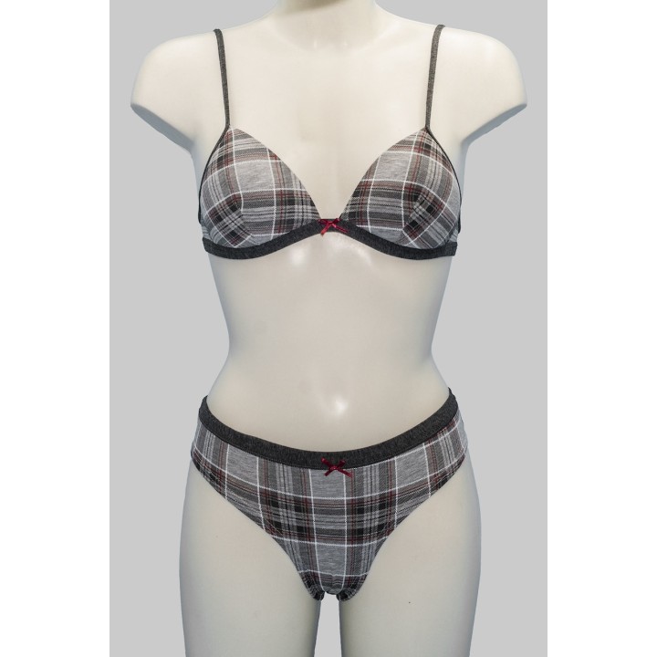 Completino intimo donna Jadea 4426-grigio-fronte