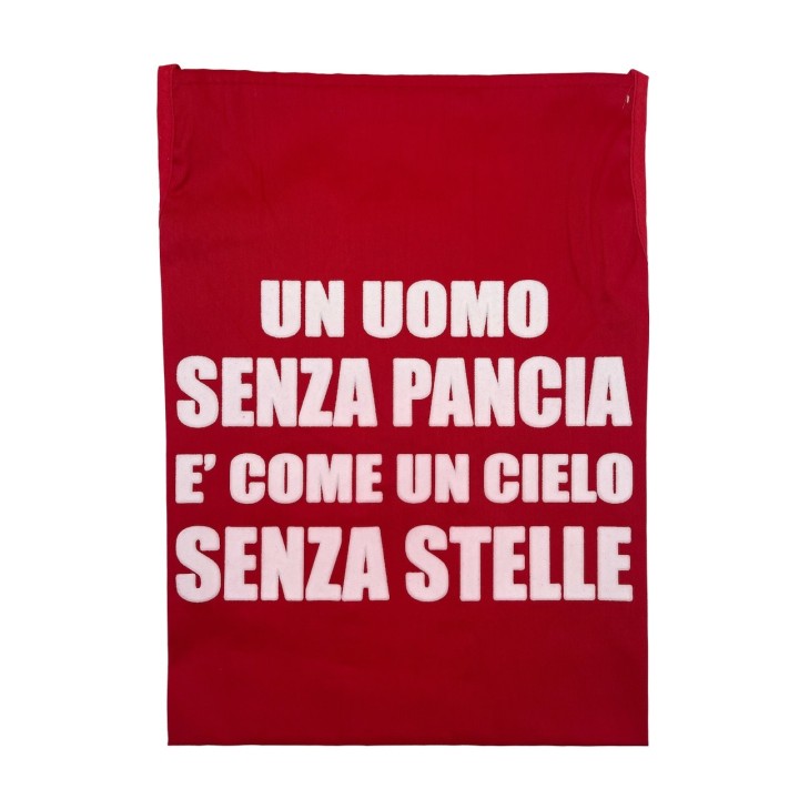 Grembiule da cucina uomo rosso uomo senza piegato