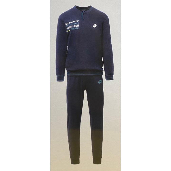 Pigiama uomo cotone leggero Lotto LP1142 petrolio