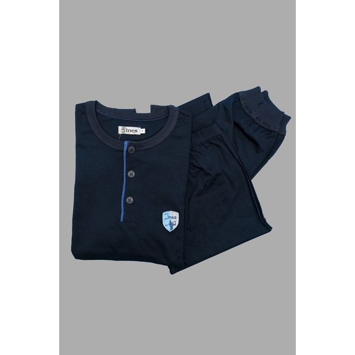 pigiama-uomo-estivo-lungo-ines1344-blu