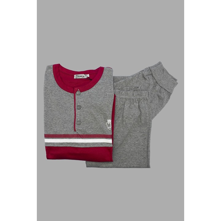 pigiama-uomo-estivo-lungo-ines-1342-rosso