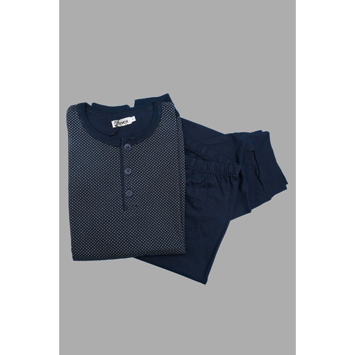 pigiama-uomo-estivo-lungo-ines-1263-blu
