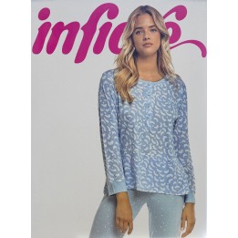pigiama-estivo-donna-in-cotone-infiore-ros0483-azzurro