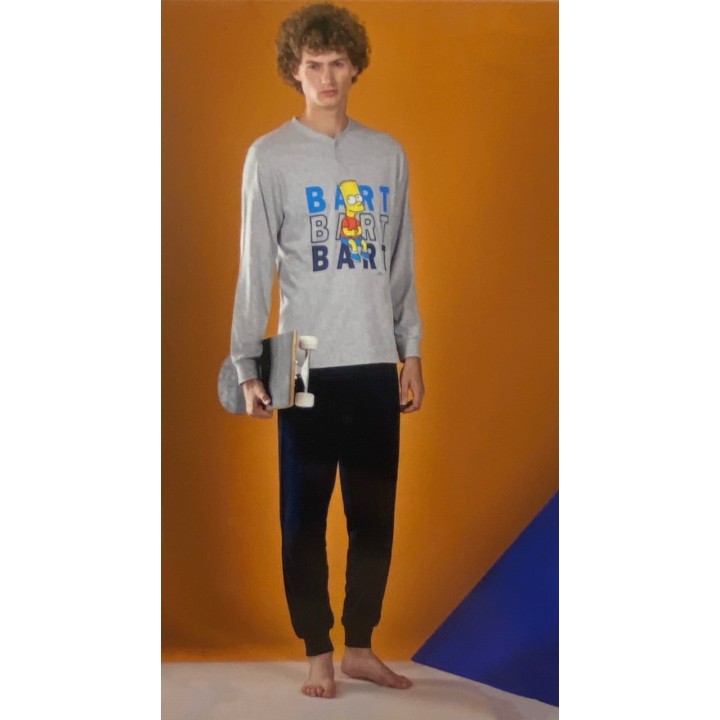 Pigiama Uomo In Cotone Simpson SIMG7820 Sabor