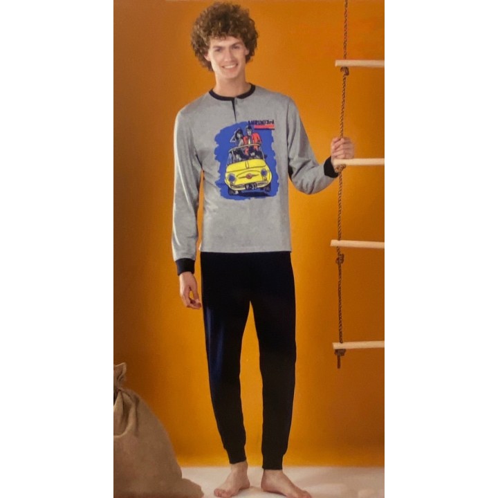 Pigiama uomo estivo lungo Lupen 4818 grigio