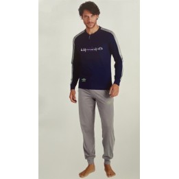 Pigiama uomo estivo lungo Umbro 10266 navy