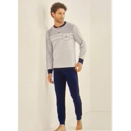 pigiama-uomo-cotone-leggero-il-granchio-gp1072-grigio