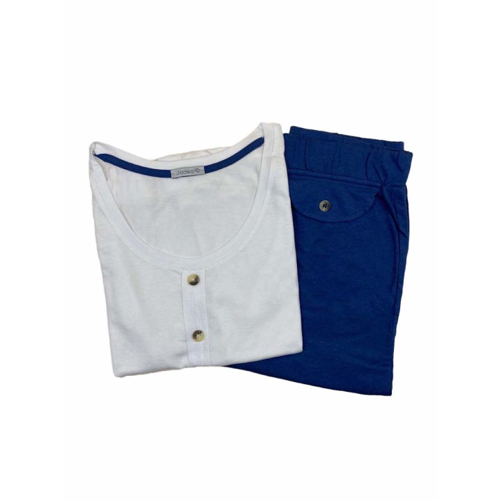 pigiama-donna-jadea-corto-3142-bianco