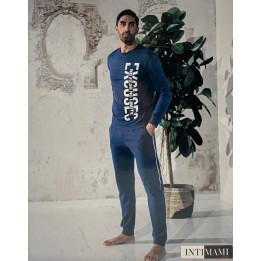 Pigiama uomo estivo lungo Intimami 259PGL blu