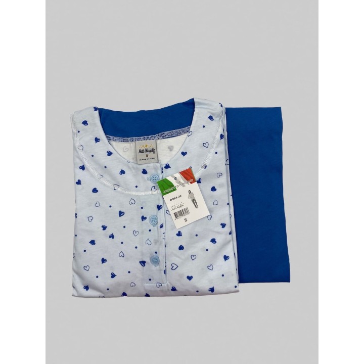 Pigiama estivo donna lungo Notti Magiche Dora celeste 34