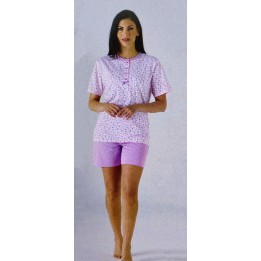 Pigiama di cotone donna corto Karelpiù KC6024 rosa