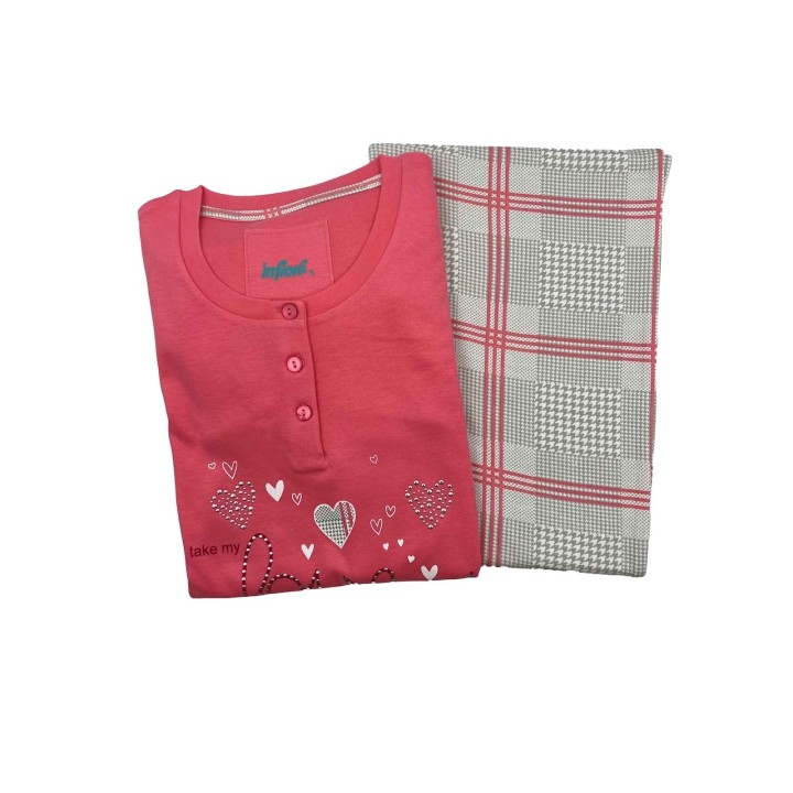 pigiama 651991 fucsia grigio