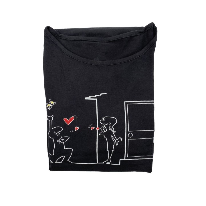 camicia da notte cotonella dd262 nero