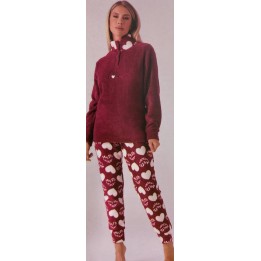 pigiama donna pile karel piu kf7217