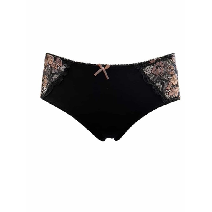 slip midi donna con pizzo jadea 6451 nero