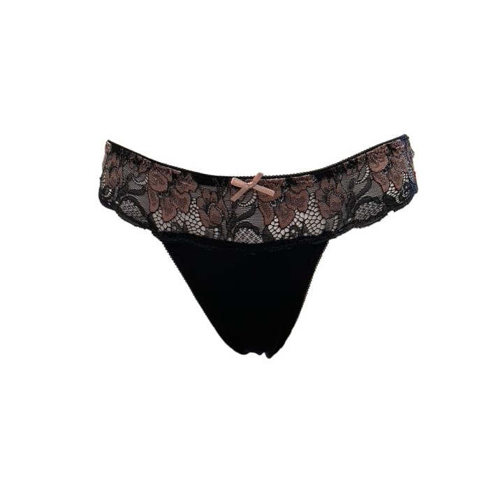 perizoma donna in pizzo jadea 6450 nero