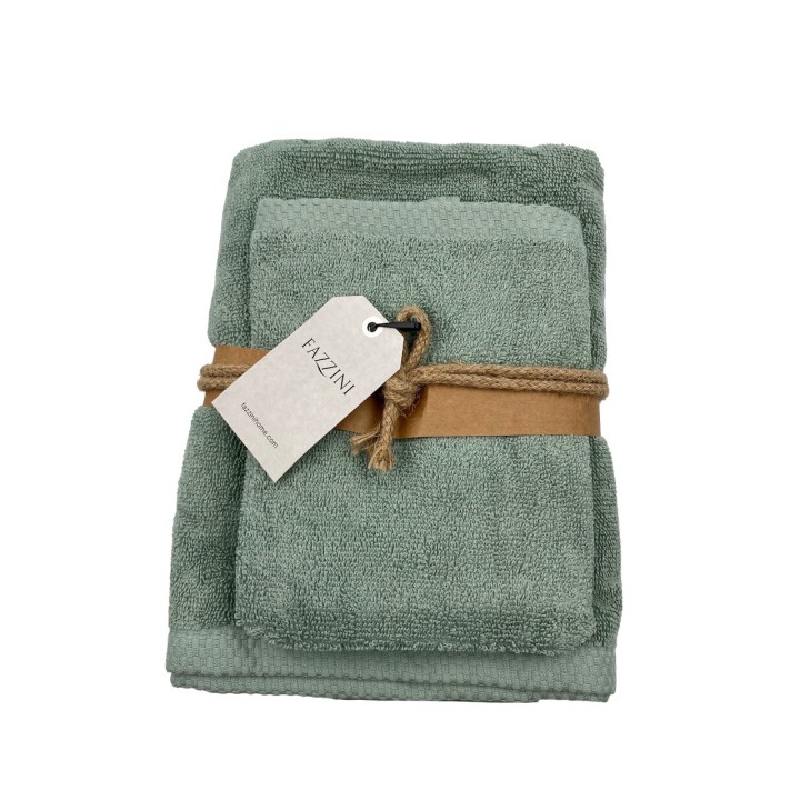 SET ASCIUGAMANI FAZZINI VERDE - dimensioni grandi
